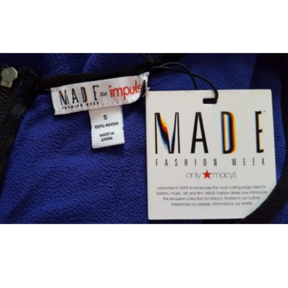 Made for Fashion Week Impulse Shift Dress S Blue New - Picture 4 of 4